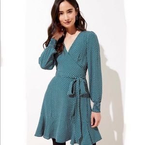 LOFT Dotted Wrap Dress